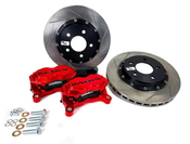 Baer Brakes 12" SS4+ Deep Stage 2.0 Front Brake Kit, Fire Red, Slot Fits 2015-23 Mustang (S550) *Except GT350