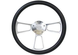 Brothers Trucks Custom Steering Wheels - Polished / Black - Bowtie