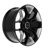 Carroll Shelby Wheels CS45 - 20 x 9 in. - 12mm Offset - Black w/ Chrome