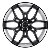 Carroll Shelby Wheels CS45 - 22 x 9.5 in. - 12mm Offset - Black w/ Chrome