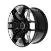 Carroll Shelby Wheels CS45 - 20 x 9 in. - 12mm Offset - Black w/ Chrome