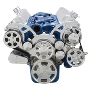 Small Block Ford 289, 302 & 351W All Inclusive Wraptor Serpentine System - Polished Finish