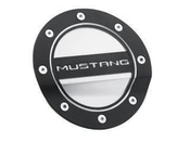 15+ MUSTANG BLK/SLVR FUEL DOOR