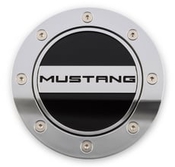 15+ MUSTANG SLVR/BLK FUEL DOOR