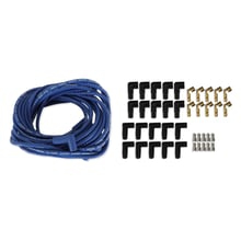 Spark Plug Wire Set - 8mm - Universal - Blue Wire with Blue 90 Deg Boots