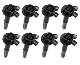 Ignition Coils- SuperCoil Series 2011-2016 Ford 5.0L Coyote, Black, 8-Pack