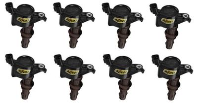 Igntion Coil - Super Coil - 2008-2014 Ford 4.6L/5.4L/6.8L 3-valve, Black, 8-Pack