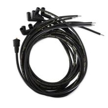 Spark Plug Wire Set - 8mm - Universal - Black Wire with Black 90 Deg Boots