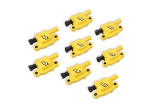 ACCEL Ignition Coils - SuperCoil GM LS2/LS3/LS7 engines, yellow, 8-pack