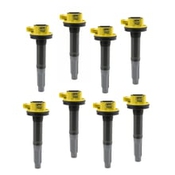 Ignition Coils SuperCoil Series 2011-2016 Ford 5.0L Coyote, Yellow, 8-Pack