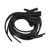 Spark Plug Wire Set - 8mm - Universal - Black Wire with Black Straight Boots