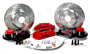 Baer Brakes 13" Track4 Front Brake Kit - Red w/Shelby Logo