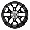 Carroll Shelby Wheels CS45 - 20 x 9 in. - 12mm Offset - Black w/ Chrome