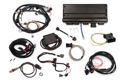 Holley EFI Terminator X Max - Universal MPFI Kit Universal MPFI Main Harness - GM DBW Throttle Body Control - EV1 Injectors - 3.5 in. Touchscreen