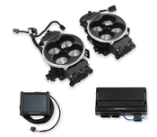 Holley EFI Terminator X Stealth 2x4 4500 Kit - Black 8 Injectors - 800-1500 HP