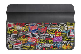 Holley/MSD Sticker Bomb Fender Cover - (36" x 26")