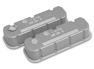 Tall M/T Valve Covers for Big Block Chevy Engines - Natural Cast Finish