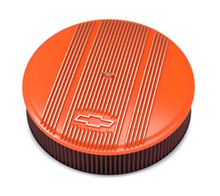 Vintage Series GM Licensed Air Cleaner - Factory Orange Machined