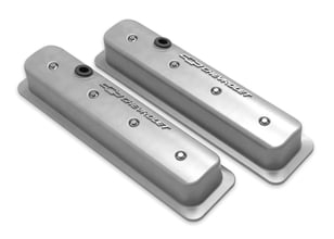 Holley GM Licensed Valve Cover - Muscle Series - SBC - Center Bolt - Natural