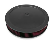 4150 Drop Base Air Cleaner Black w/3" Red Washable Gauze Filter