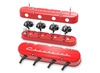 Holley 2-Piece "Chevrolet" Script Valve Cover - Gen III/IV LS - Gloss Red Machined Chevrolet Gen III/IV LS - Cast Aluminum - Coil-Mounting Base & Integrated Coil Cover