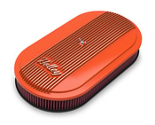 Holley Vintage Series Oval Air Cleaner - Factory Orange Machined