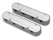 Holley 2-Piece "Chevrolet" Script Valve Cover - Gen III/IV LS - Natural