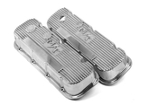 Holley M/T Valve Covers - Vintage Style - Finned - BBC - Polished