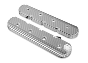 Vintage Series Finned LS Valve Covers, Standard Height - Polished