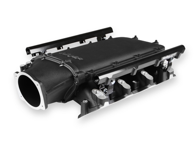 Holley Ultra Lo-Ram Manifold Kit Single Injector- Black - GM LS3/L92 Ultra Lo-Ram Manifold Kit - LS3 Black Finish