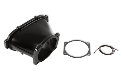 Billet Aluminum LS Front-Feed Lo-Ram 105 mm Throttle Body Adapter Lo-Ram 105 mm Throttle Body Adapter-Black Finish