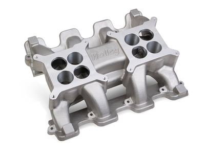 Holley LS Carbureted Manifold 2x4 Dual Plane LS3/L92 Carbureted GM LS Gen III LS3/LS92 2x4160 dual plane intake manifold. All GM LS Gen III or Gen IV engines equipped with LS3/L92 style rectangular port cylinder heads.