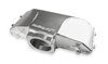 HI-RAM 95MM Fabricated Side Mount Plenum Top Silver Finish- LS throttle body patterns