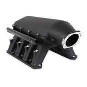 Holley Gen III Hemi Hi-Ram EFI Manifold Gen III Hemi EFI for use with 80 and 92mm Mopar Style Throttle Body - Black Finish - Fits 2009-up 5.7L, 2005-2010 6.1L, and 2011-up 6.4L