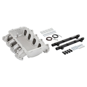 Holley Lo-Ram Manifold Base and Port Injection Fuel Rails - GM Gen V LT Top-Feed - With Port Injection - Satin Finish