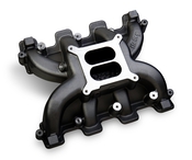 Holley Dual Plane Carbureted Intake - GM LS3/L92 - Black All GM LS Gen III or IV engines equipped with LS3/LS92 style rectangular port cylinder heads- Black Finish