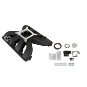 Single plane intake manifold for Gen III Hemi, Sniper EFI/Carb Black fits 2009-2023 5.7-liter, 2005-2010 6.1-liter and 2011-2023 6.4-liter Chrysler Gen III Hemi engines.