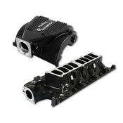 Holley SysteMAX Intake - Ford Small Block V8 - Black Ceramic Coated EFI Intake Manifold 1986-1995 5.0L Upper and Lower E.O. Legal; Black Ceramic Coated Finish