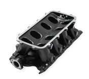 Holley Black 351W Ford Hi-Ram Carbureted Manifold Base Black Ford 351W (9.5" Deck) Ford Hi-Ram Intake Manifold Base