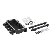 Holley Lo-Ram Manifold Base and Port Injection Fuel Rails - GM Gen V LT Top-Feed - With Port Injection - Black Finish