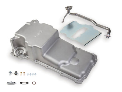 Holley GM LS Swap Oil Pan - Additional Front Clearance Fits most GM/Muscle Car/Classic Car/Trucks and any LS Swapped Vehicle Requiring More Clearance at the Front Half of the Pan