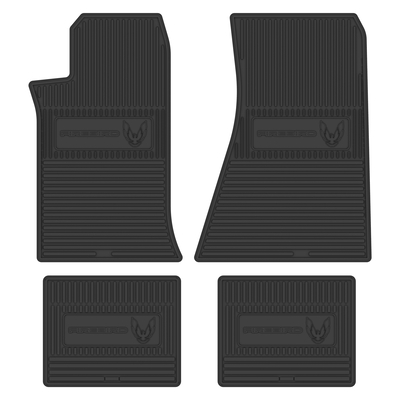 1982-1992 PONTIAC FIREBIRD BLOCK LETTERS W/ BIRD EMBLEM FLOOR MATS