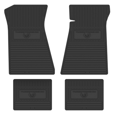 1980-1981 PONTIAC TRANS AM 'TURBO TRANS-AM' BLOCK LETTERS W/ BIRD EMBLEM FLOOR MATS