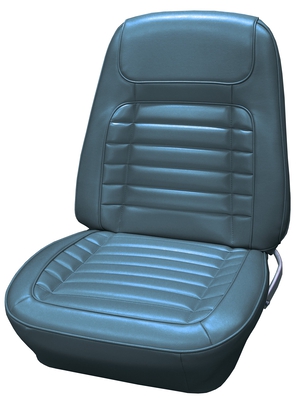 1968 CHEVROLET CAMARO "DELUXE" BUCKET SEAT UPHOLSTERY - BLUE