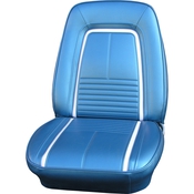 1967 CHEVROLET CAMARO "DELUXE" BUCKET SEAT UPHOLSTERY - BRIGHT BLUE W/ WHITE ACCENT