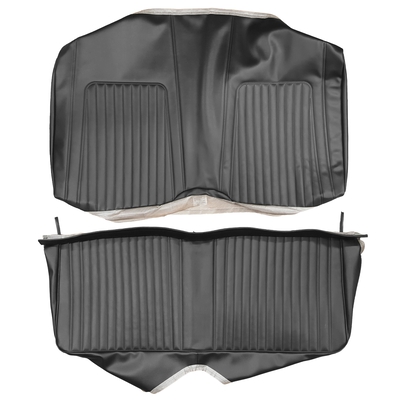 1967-1968 CHEVROLET CAMARO "STANDARD" FIXED CNV REAR UPHOLSTERY- BLACK