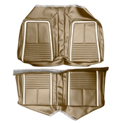 1967 CHEVROLET CAMARO "DELUXE" FOLD-DOWN REAR UPHOLSTERY - GOLD W/ WHITE ACCENT