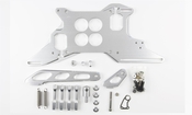 4150 Series Carburetor 4 Hole ( 1.75" ) Plenum Push/Pull Throttle Cable Mounting Bracket & Spring Return Kit BLACK FINISH