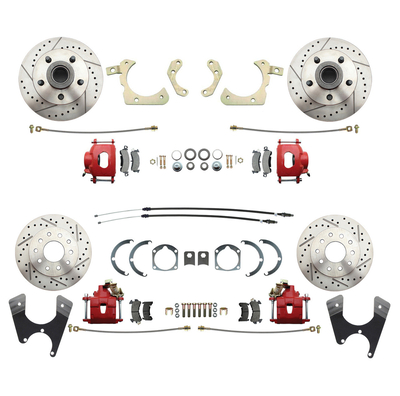 1959-1964 GM Full Size Front & Rear Power Disc/Disc Brake Conversion Wheel Kit #4 (Impala, Bel Air, Biscayne)