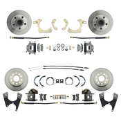 1955-1958 GM Full Size Front & Rear Power Disc/Disc Brake Conversion Wheel Kit #1 (Impala, Bel Air, Biscayne)